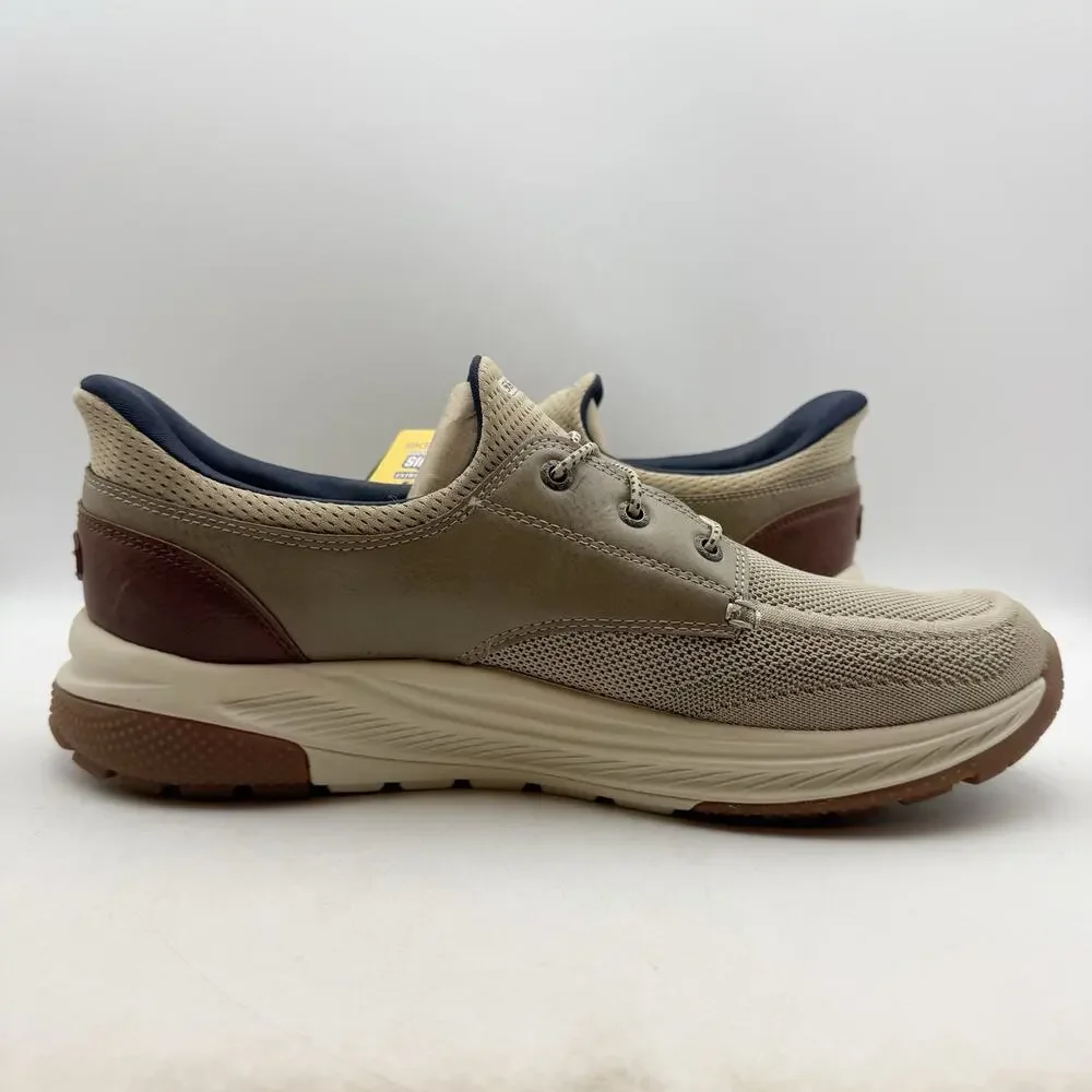 SKECHERS Mens Meroe - Alden Slip On Boat Shoes US 13 WW Taupe Tan Sneakers NWT
